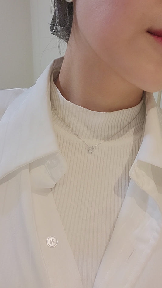 1ct cvd 14k white gold necklace