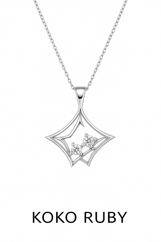 Twin stars necklace