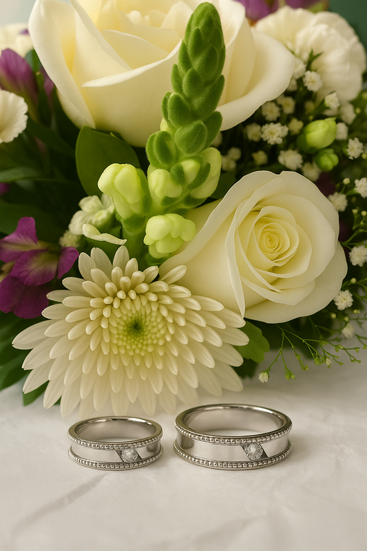 Mini Diamond Wedding bands (2 rings)